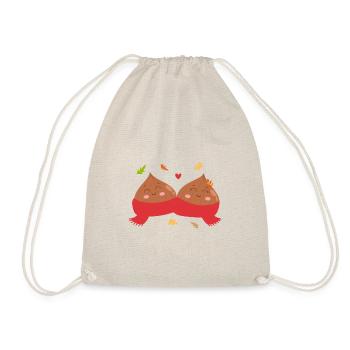 chilly brown - Drawstring Bag - nature - Front