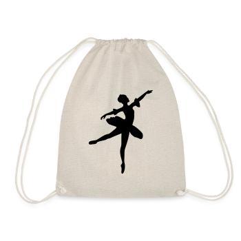 Vektor Balletttänzer Silhouette - Turnbeutel - Natur - Vorne