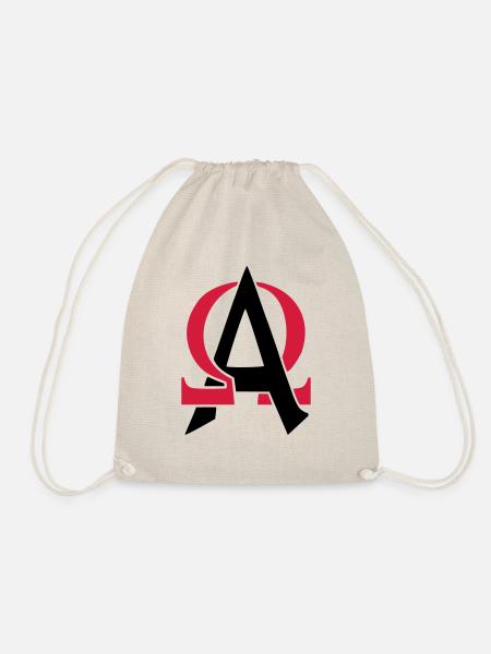 ALPHA & OMEGA - Drawstring Bag - nature