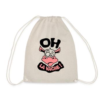 oh cow phrase citation exclamat - Drawstring Bag - nature - Front