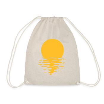 water sun sea holiday sunset - Drawstring Bag - nature - Front