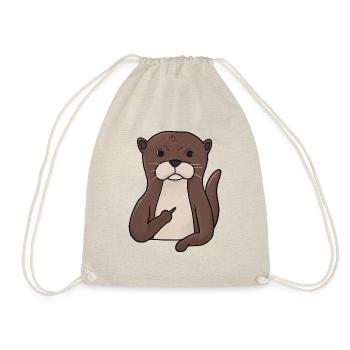 Loutre grincheux avec un majeur - Sac de sport léger - nature - Devant