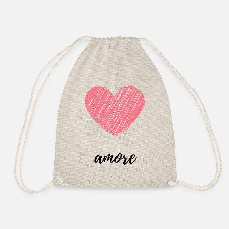 Amore - Drawstring Bag - nature
