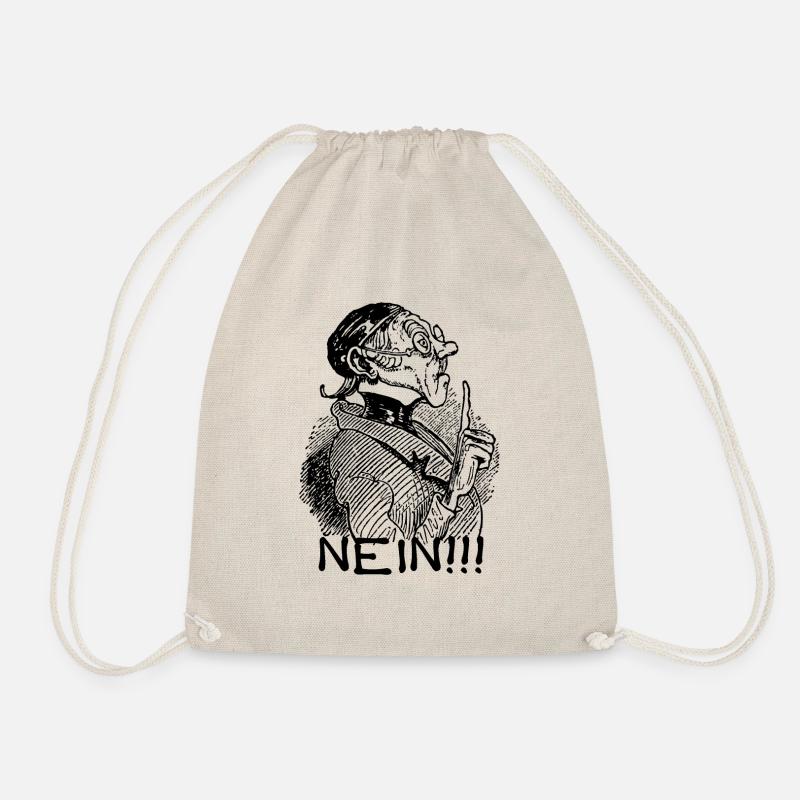 NEIN No | Wilhelm Busch Lehrer Lämpel - Turnbeutel - Natur