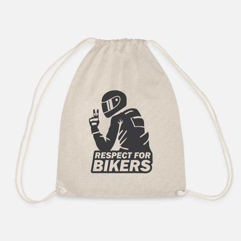 respect for biker - Drawstring Bag - nature