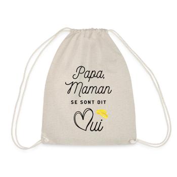Papa maman se sont dit oui - Sac de sport léger - nature - Devant