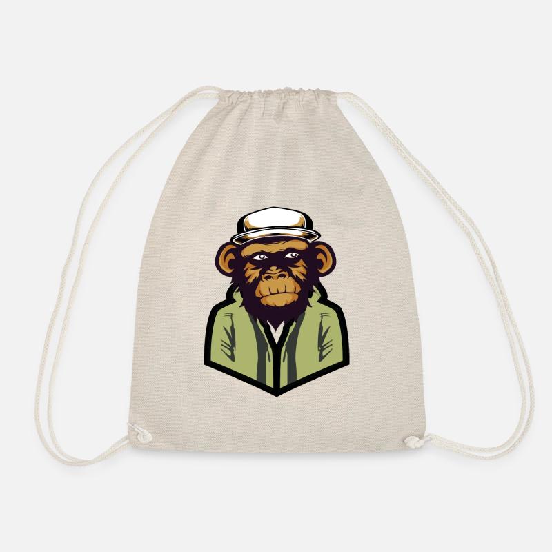 Monkey Vector Design 01 - Turnbeutel - Natur