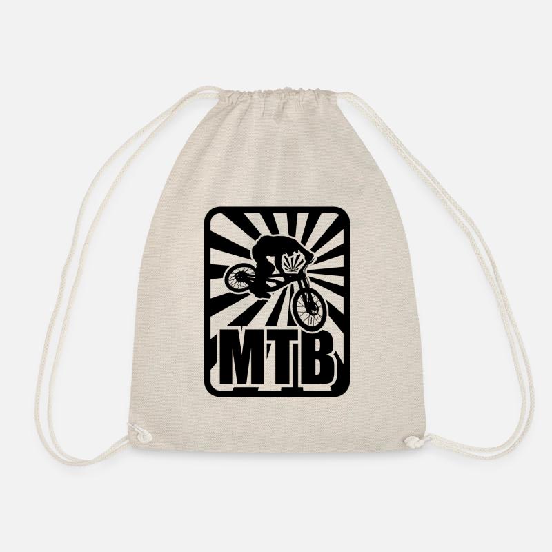 Mountain bikers, bicycles, cycling - Drawstring Bag - nature
