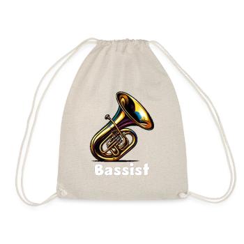 Tuba & B-Bass – Lustiges Blasmusik-Shirt für Musik - Turnbeutel - Natur - Vorne
