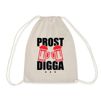 Prost Digga Bier - Turnbeutel - Natur - Vorne