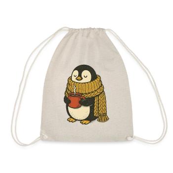 Cozy Penguin Vibes - Drawstring Bag - nature - Front