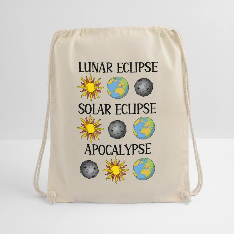 Lunar Eclipse Solar Eclipse Apocalypse Drawstring Bag