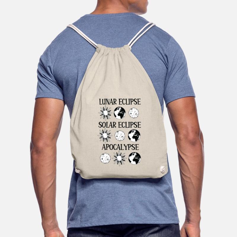 Lunar Eclipse Solar Eclipse Apocalypse Drawstring Bag