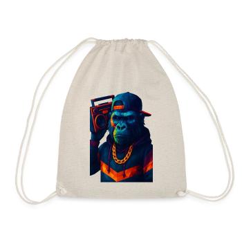 WPAP Style Animals - Gorilla Hip Hop Outfit Boombox - Sac de sport léger - nature - Devant