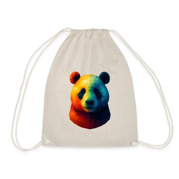 WPAP Stil Tiere - Pandabär Porträt - Turnbeutel - Natur - Vorne