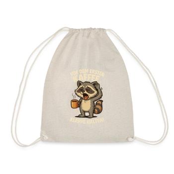 Funny raccoon with cheeky saying - Drawstring Bag - nature - Front