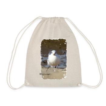 Foto Möwe an der Nordsee Wattvogel  - Turnbeutel - Natur - Vorne