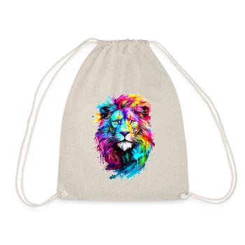 Lion peint - Sac de sport léger - nature - Devant