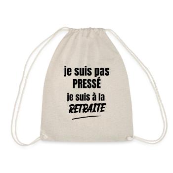je suis pas pressé je suis à la retraite - Sac de sport léger - nature - Devant