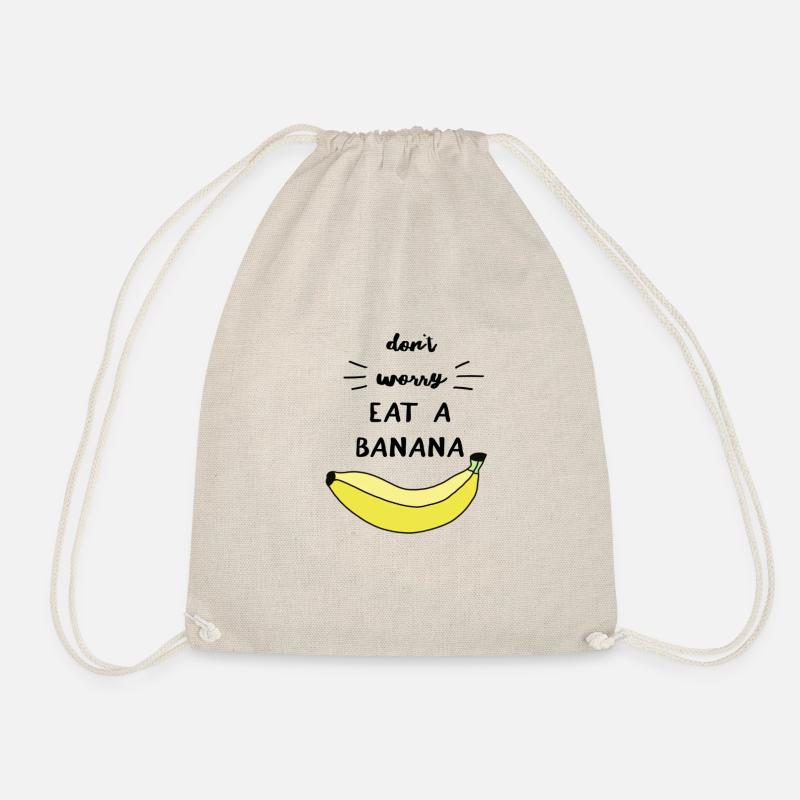 Don't worry eat a banana Geschenkidee lachen - Turnbeutel - Natur