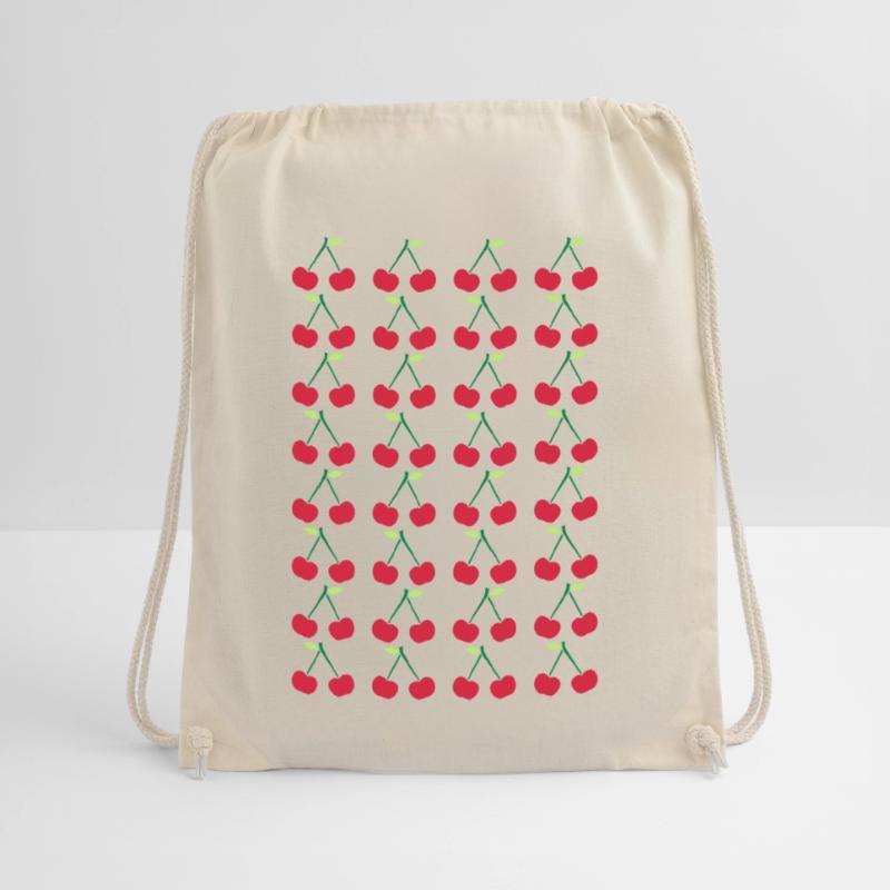 Little Cherries Stencil Pattern Turnbeutel