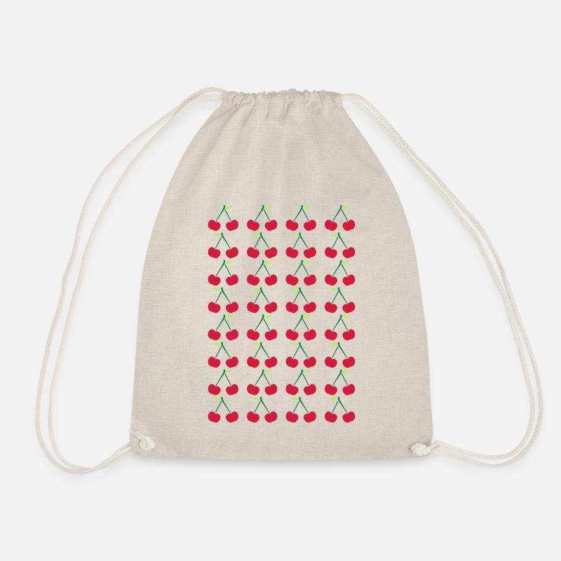 Little Cherries Stencil Pattern - Sac de sport léger - nature