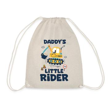 Daddy's Little Pilot Baby Excavator Construction Site - Drawstring Bag - nature - Front