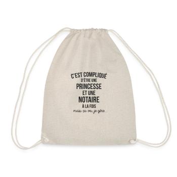 C'EST COMPLIQUE D'ETRE PRINCESSE ET NOTAIRE - Sac de sport léger - nature - Devant