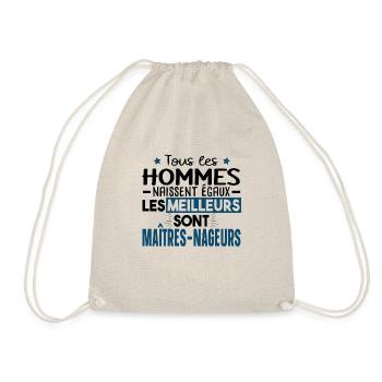 Maître Nageur Métier Piscine Humour Cadeau - Sac de sport léger - nature - Devant