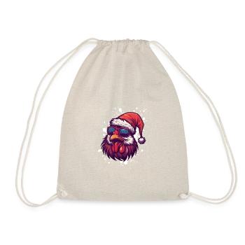 Chicken Christmas Funny - Drawstring Bag - nature - Front
