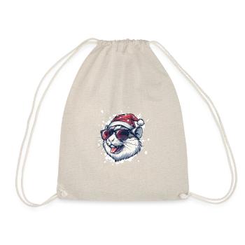 Hamster Christmas Funny - Drawstring Bag - nature - Front