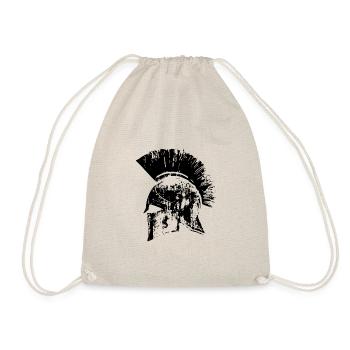 Gladiator Spartaner Helm Krieger - Turnbeutel - Natur - Vorne