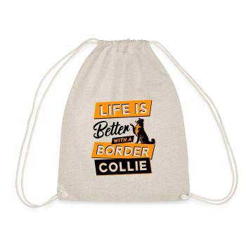 La vie est plus belle avec un Border Collie - Sac de sport léger - nature - Devant