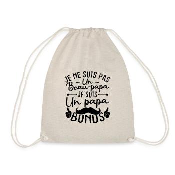 Je ne suis pas un beau papa je suis un papa bonus - Sac de sport léger - nature - Devant