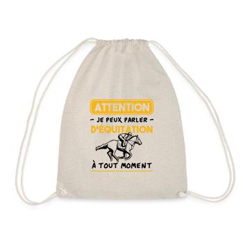 I can talk about horseback riding at any time - Drawstring Bag - nature - Front