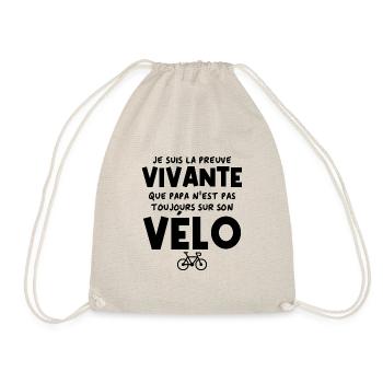 Preuve vivante : papa n'est pas que cycliste - Sac de sport léger - nature - Devant