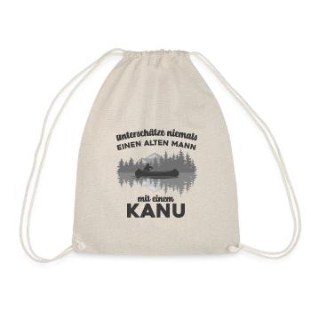 Kanu, unterschätze niemals einen alten Mann. - Turnbeutel - Natur - Vorne