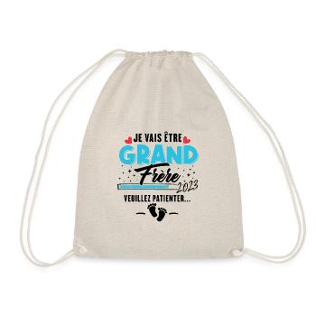 Je Vais Être Grand Frère 2023 - Sac de sport léger - nature - Devant