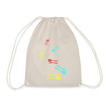 Grill tongs Grill Symbol - Drawstring Bag - nature - Front