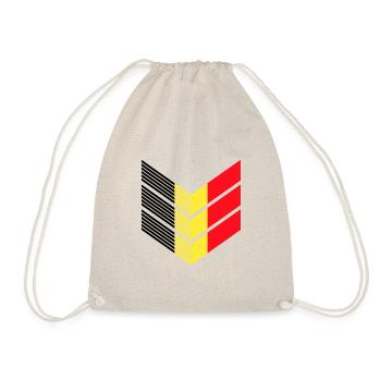 Belgien Flagge Vintage Belgische Fahne Used Look - Turnbeutel - Natur - Vorne