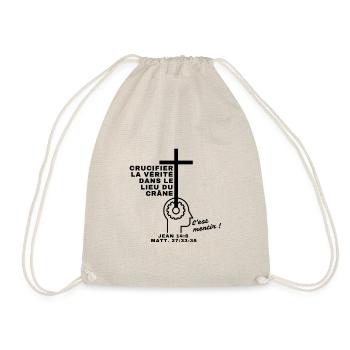 crucifier la vérité c'est mentir ! - Sac de sport léger - nature - Devant