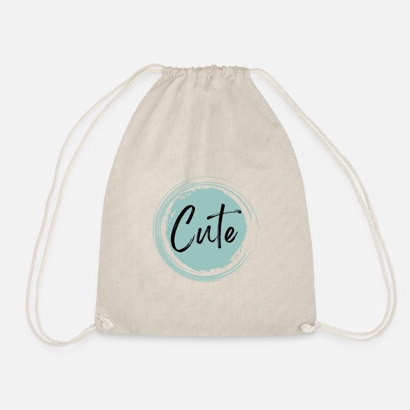 Cute - Drawstring Bag - nature
