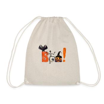Halloween Boo Fledermaus - Turnbeutel - Natur - Vorne