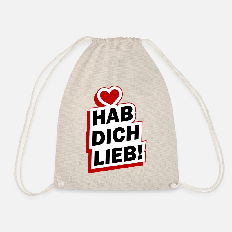 Hab Dich Lieb Spruch Liebe - Turnbeutel - Natur