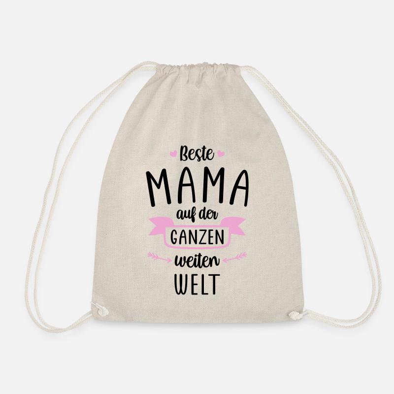 Muttertag Beste Mama auf der ganzen weiten Welt ro - Turnbeutel - Natur