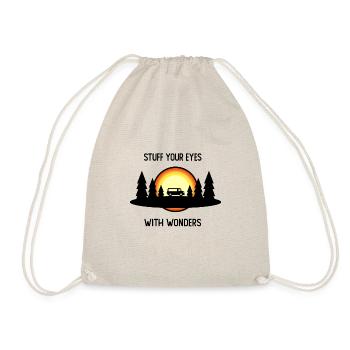 Retro Camper Van Sunrise Van Life - Turnbeutel - Natur - Vorne