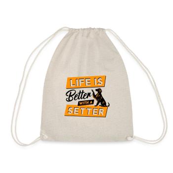 La vie est meilleure avec un setter - Vector Design - Sac de sport léger - nature - Devant