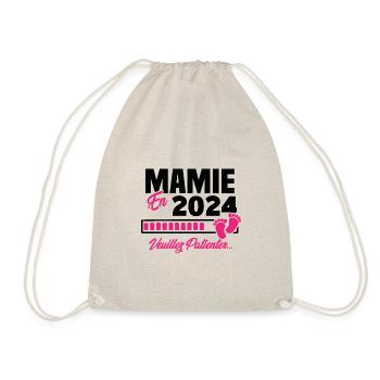 Mamie en 2024 / Cadeau future mamie 2024 - Sac de sport léger - nature - Devant