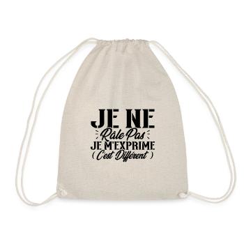 Je ne râle pas je m'exprime c'est différent - Sac de sport léger - nature - Devant