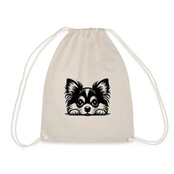 Reclining Chihuahua Vector Design - Drawstring Bag - nature - Front